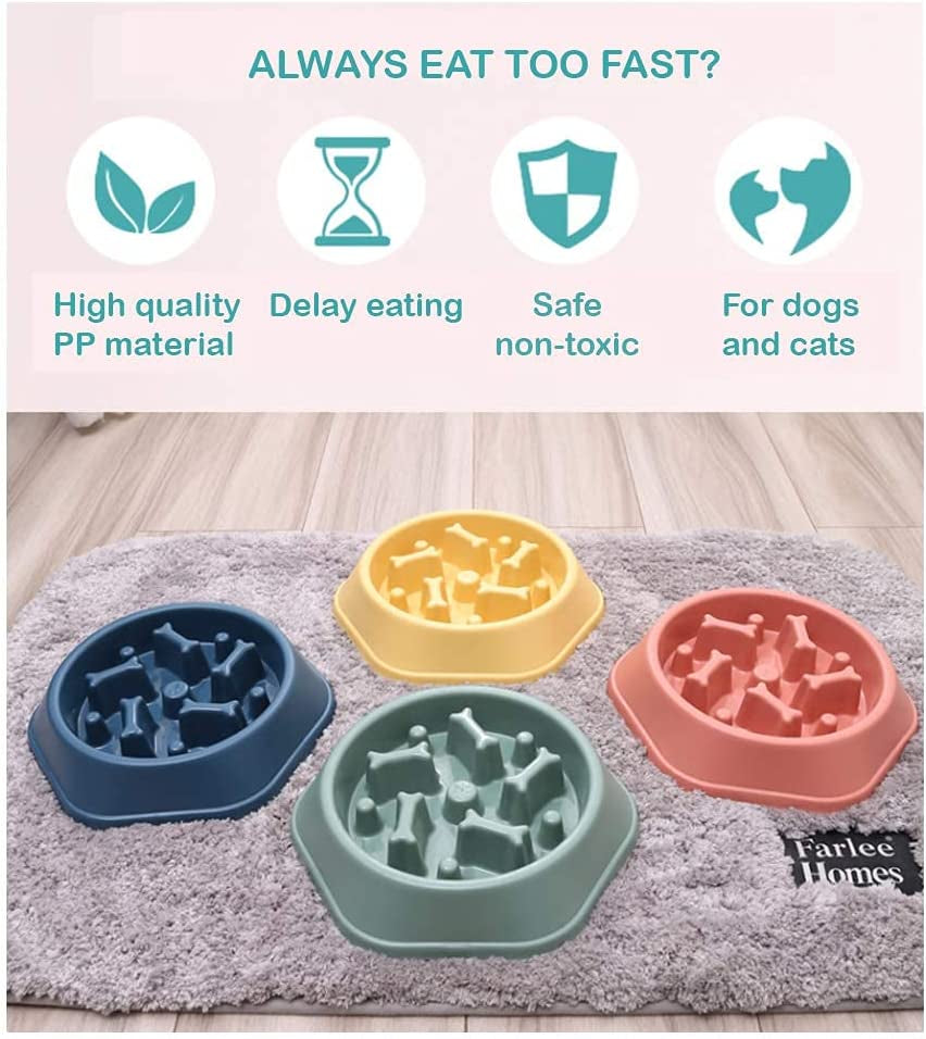 Slow Feeder Dog Bowl anti Gulping Healthy Eating Interactive Bloat Stop Fun Alternative Non Slip Dog Slow Food Feeding Pet Bowl Slow Eating Healthy Design for Small Medium Size Dogs